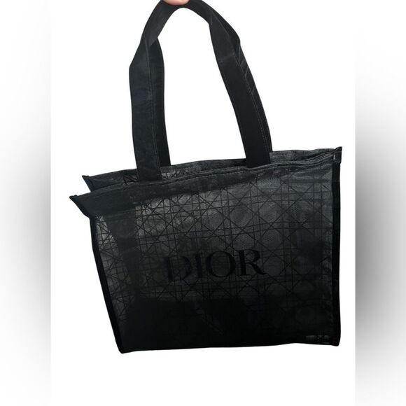 DIOR Mesh Tote with Velvet Trim - Picture 2 of 8
